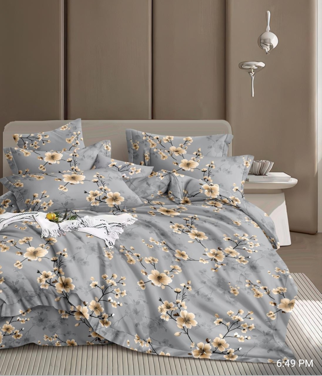 IMG_20260105_133226 Cotton 3D double bed sheet with 2 pillow cover pv2 - Image 1