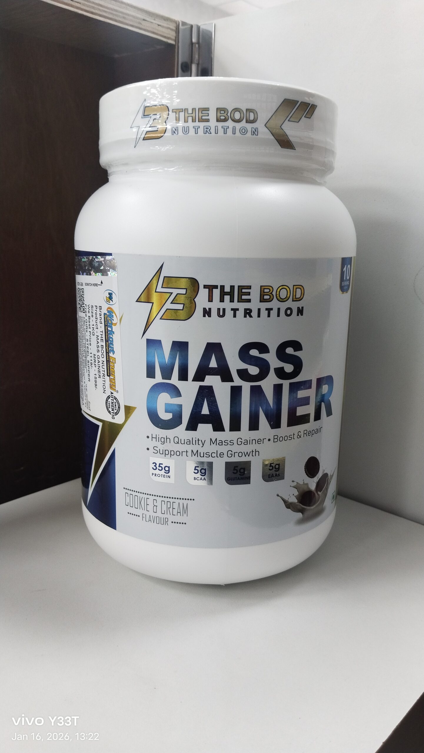 IMG_20260116_132208 The body nutrition mass gainer 1 kg pv-10 - Image 1